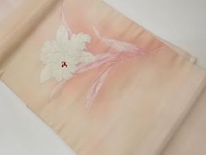 リサイクル　花模様織出し名古屋帯